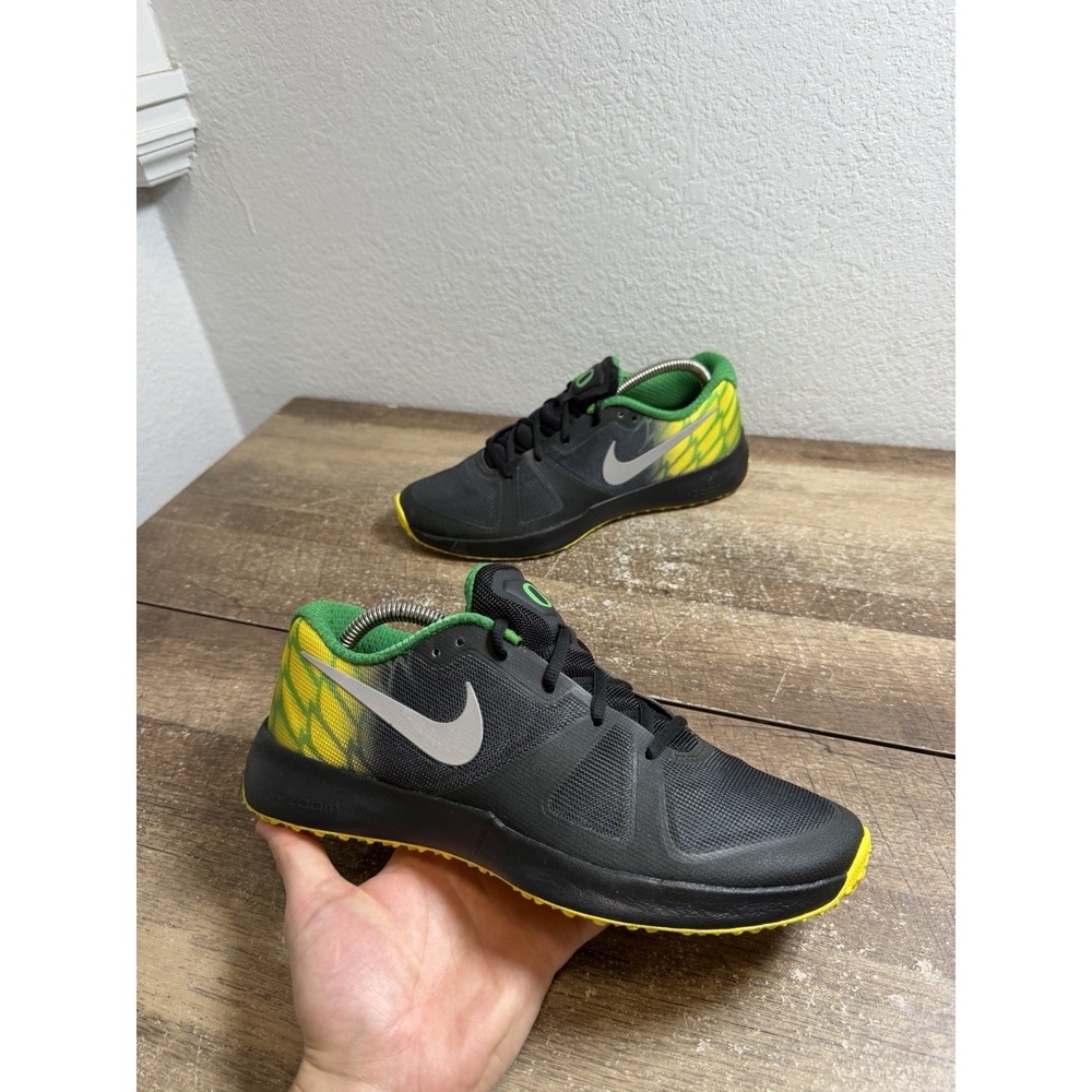 Nike Zoom Speed TR NRG Oregon Size 8 Black Reflect Silver Yellow 630851 004